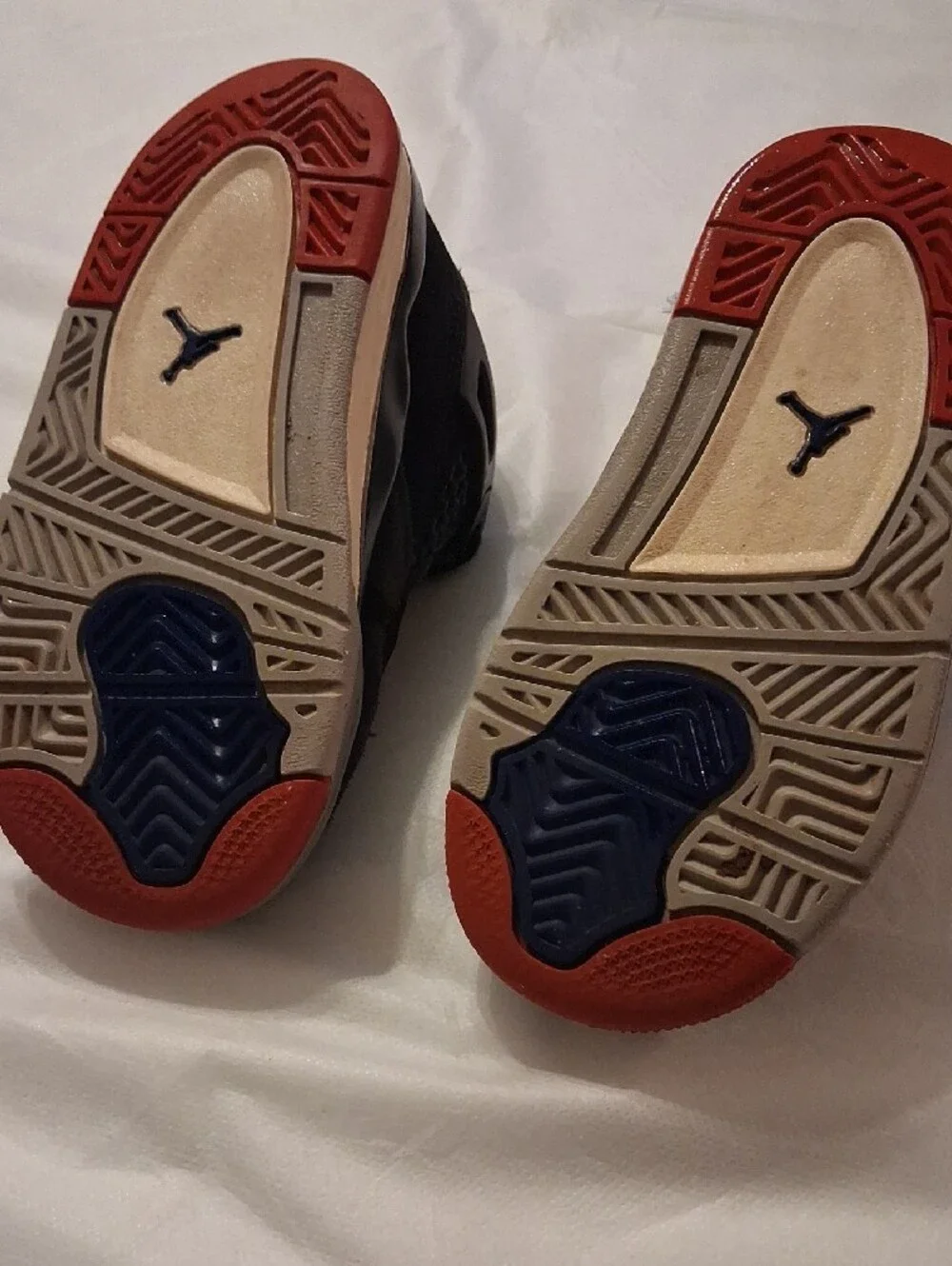 Nike Kids Black and Gray Sneakers with Red Accents